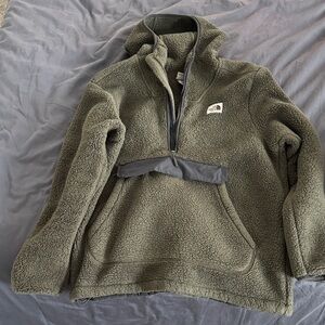 The North Face Forest Green Sherpa Pullover